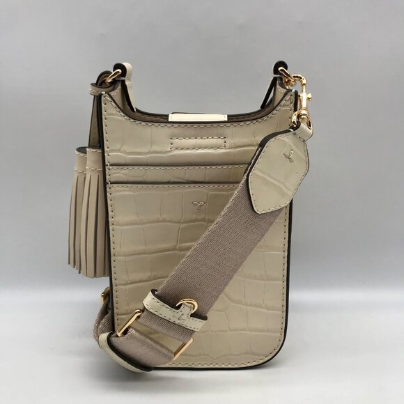 Tory Burch Ivory Embossed Leather Thea Cellphone Crossbody - Picture 2 of 10